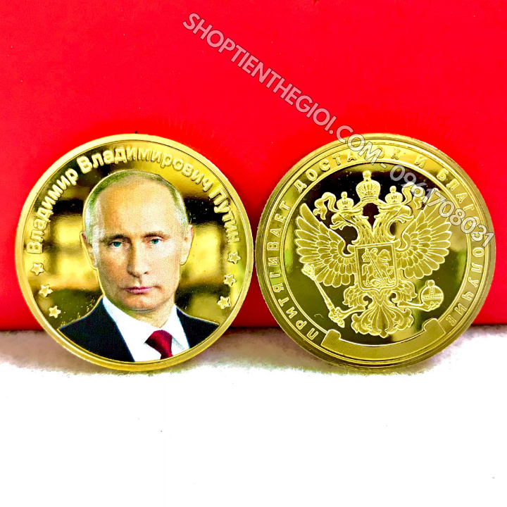 Xu Lưu Niệm Tổng Thống Putin Mạ Vàng In Màu 